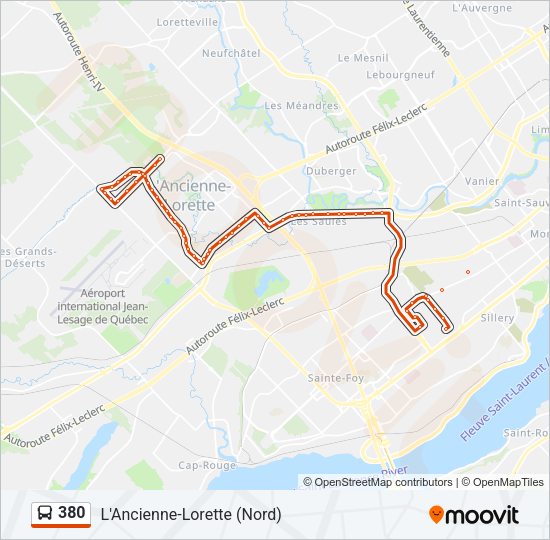 380 Bus Line Map