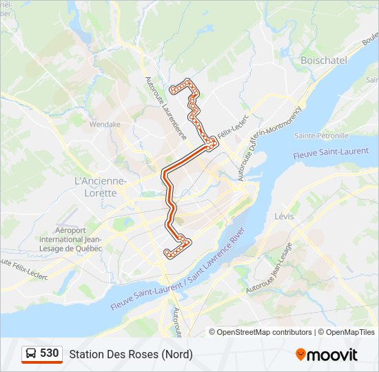 530 Bus Line Map