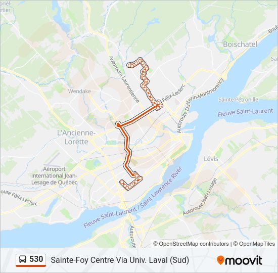 530 Bus Line Map