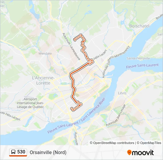 530 Bus Line Map