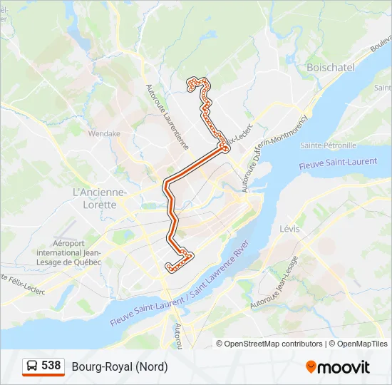538 Bus Line Map