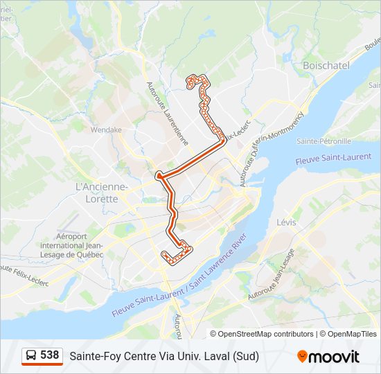 538 Bus Line Map