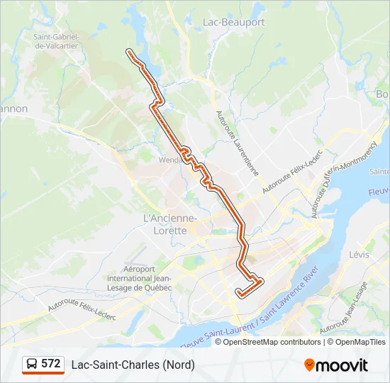 572 Bus Line Map