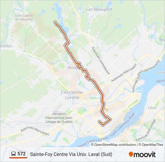 572 Bus Line Map