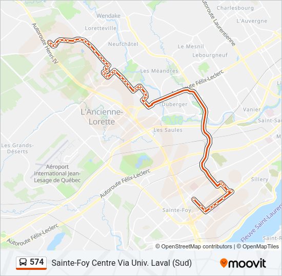 574 Bus Line Map