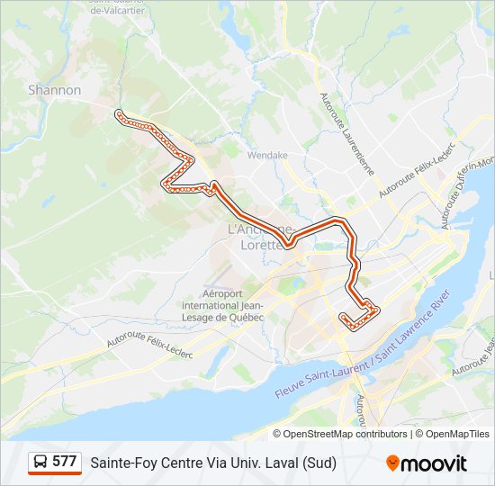 577 Bus Line Map
