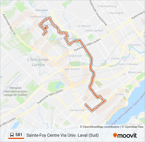 581 Bus Line Map