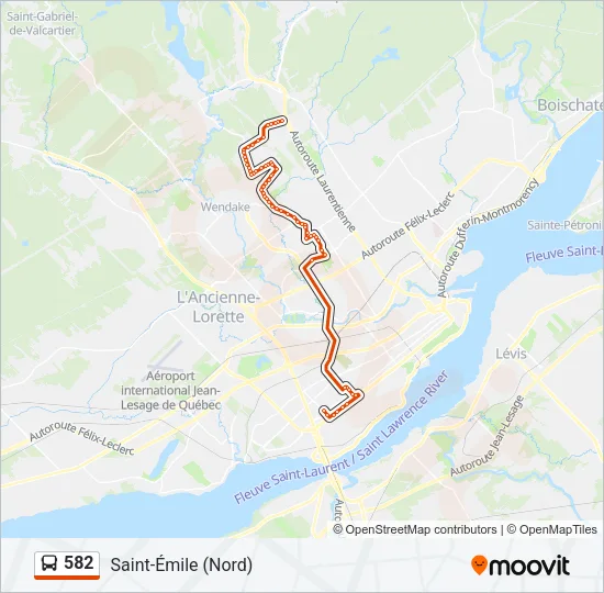 582 Bus Line Map