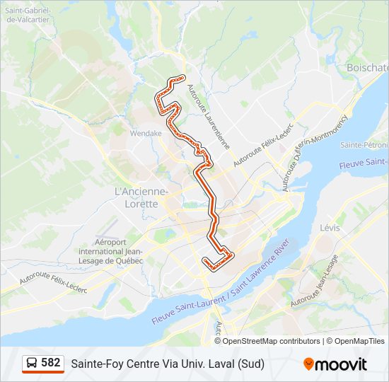 582 Bus Line Map