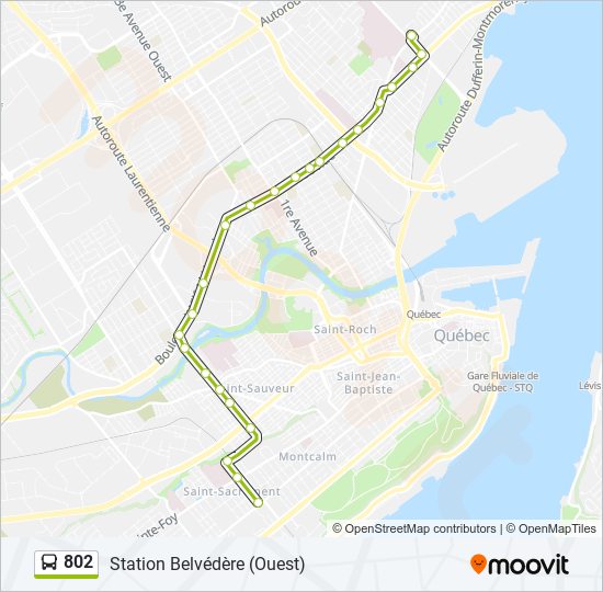 802 bus Line Map