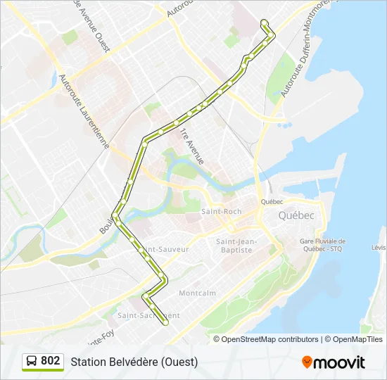 802 Bus Line Map