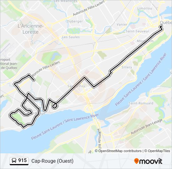 915 Bus Line Map