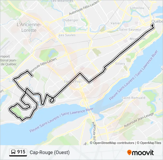 915 Bus Line Map