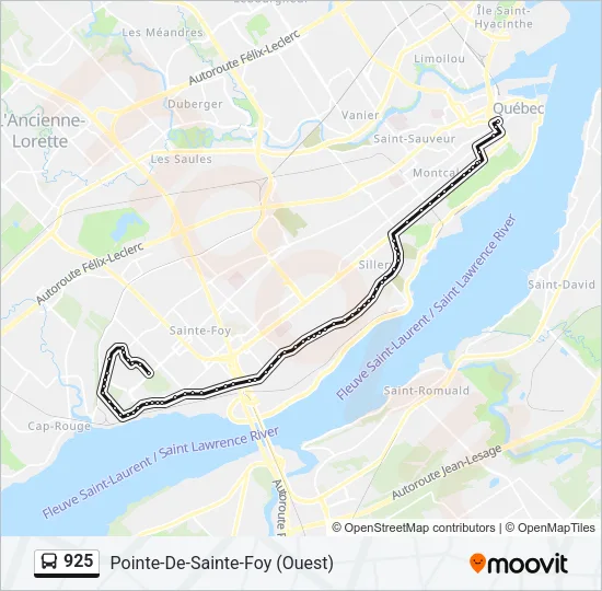 925 Bus Line Map