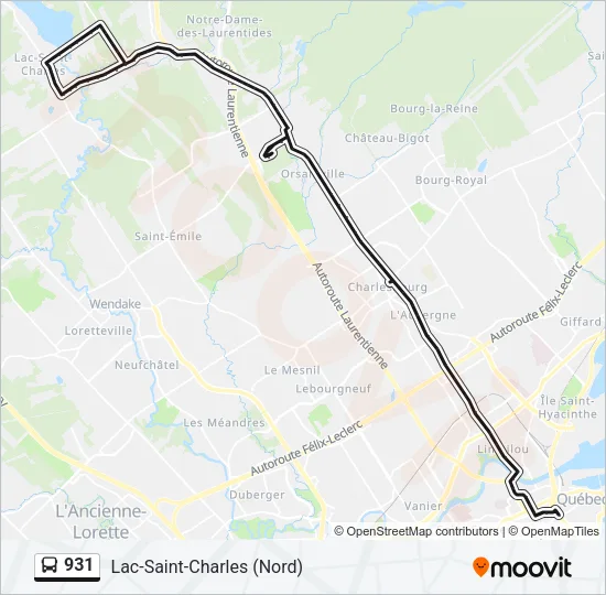 931 Bus Line Map