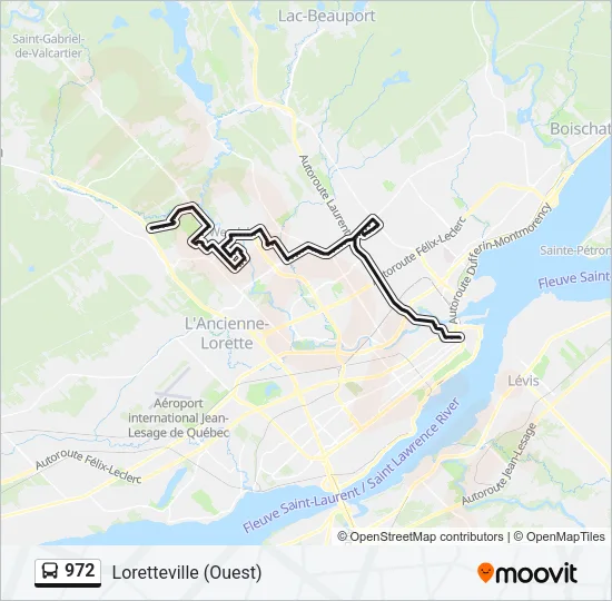 972 Bus Line Map