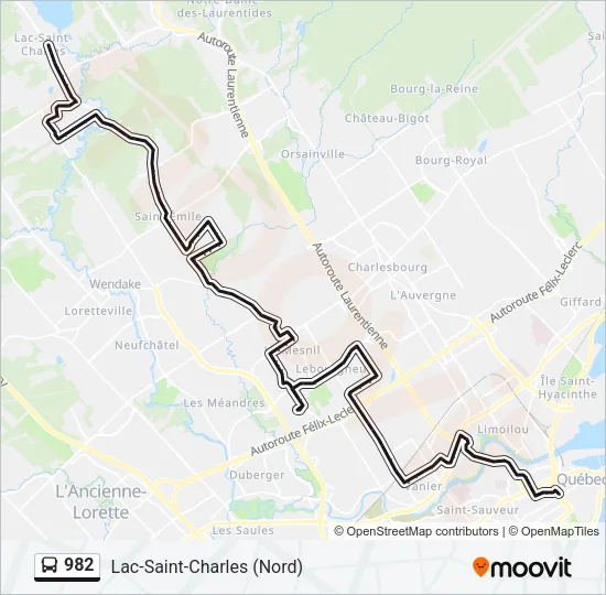 982 Bus Line Map