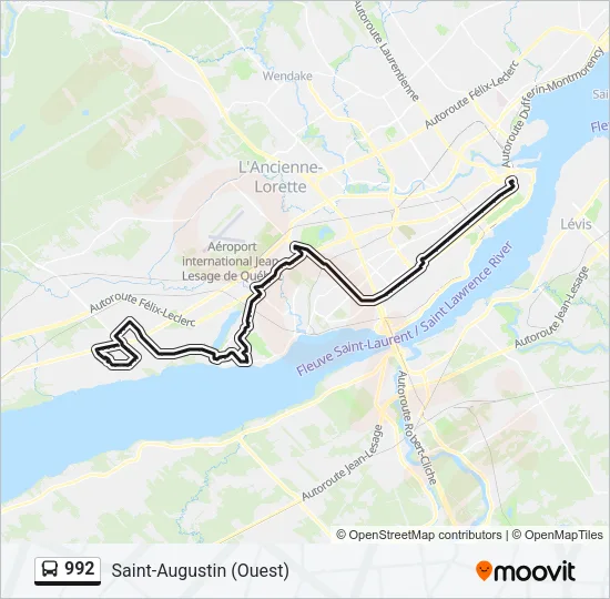 992 Bus Line Map