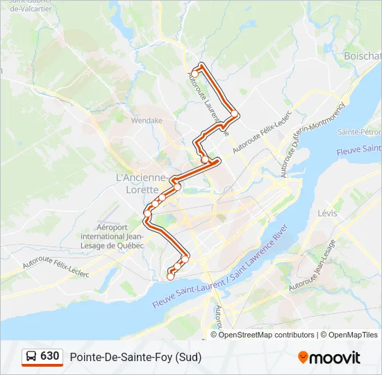 630 Bus Line Map