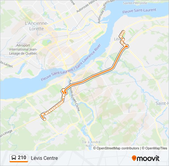 210 Bus Line Map