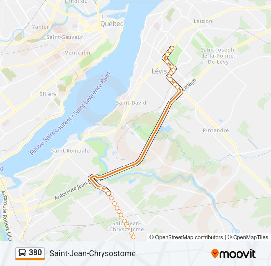 380 Bus Line Map