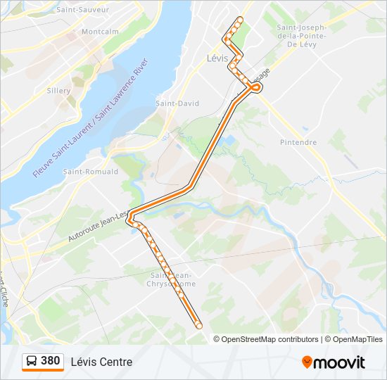 380 Bus Line Map
