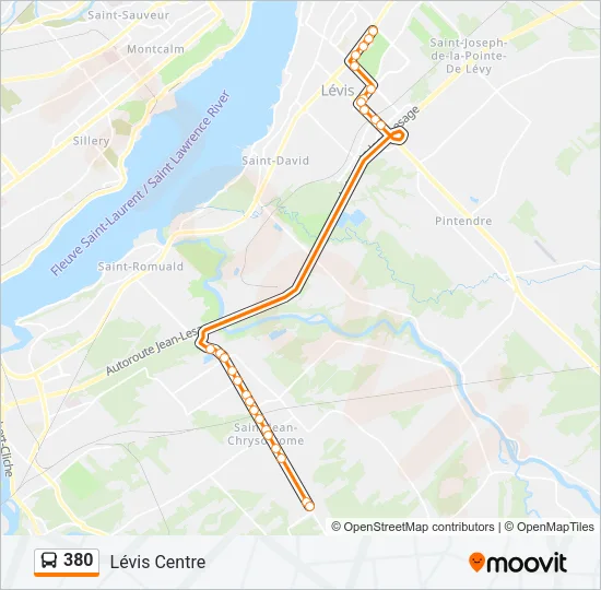 380 Bus Line Map