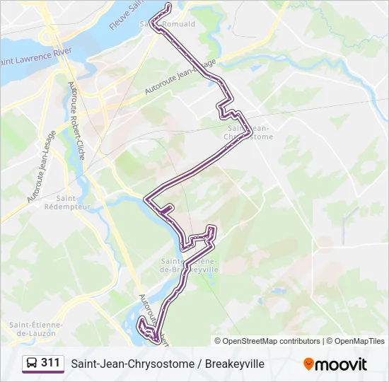 311 Bus Line Map
