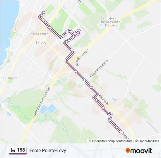 158 Bus Line Map