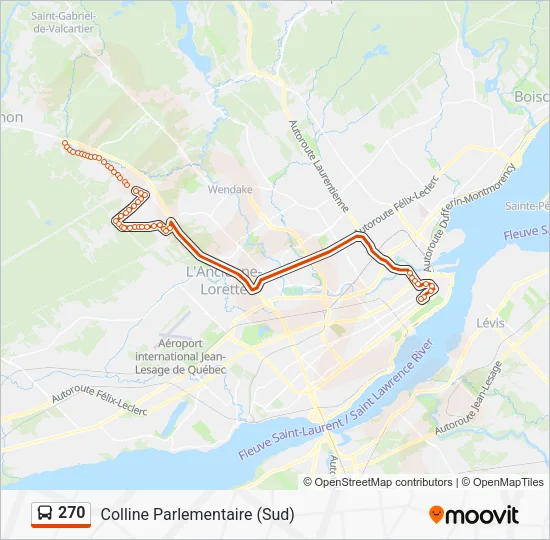 270 Bus Line Map
