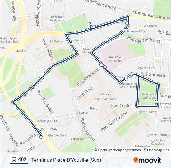 402 Bus Line Map