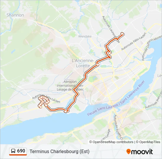 690 Bus Line Map