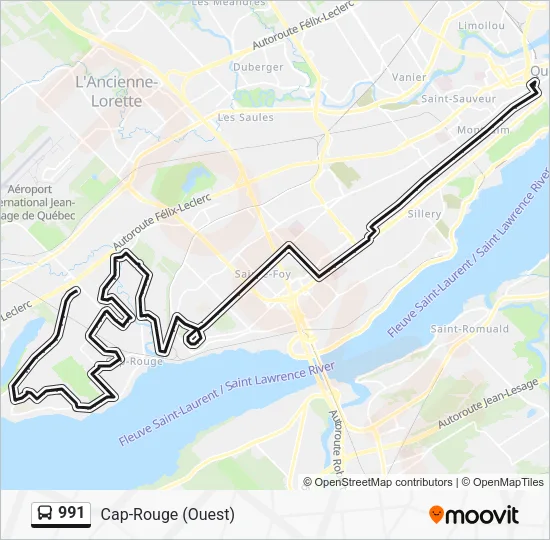 991 Bus Line Map