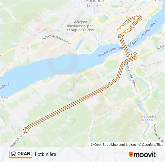 Plan de la ligne ORAN de bus