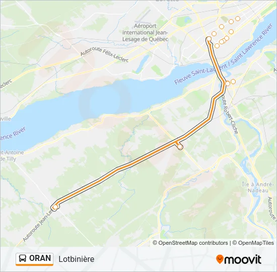 Plan de la ligne ORAN de bus