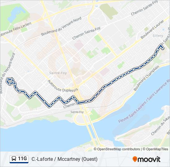 11G bus Line Map