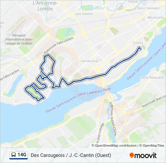 14G Bus Line Map