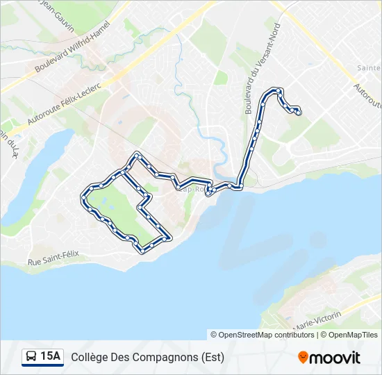 15A Bus Line Map