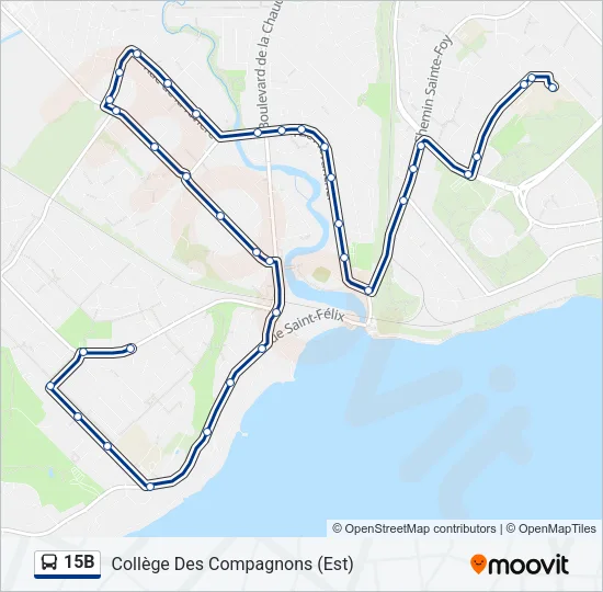 15B Bus Line Map