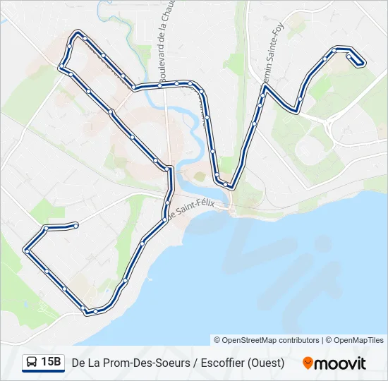 15B Bus Line Map