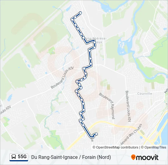 55G Bus Line Map