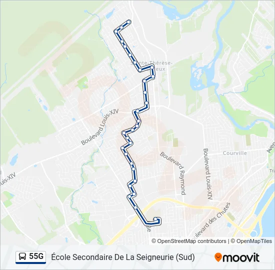55G Bus Line Map