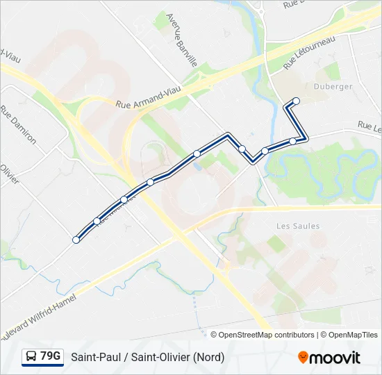 79G Bus Line Map