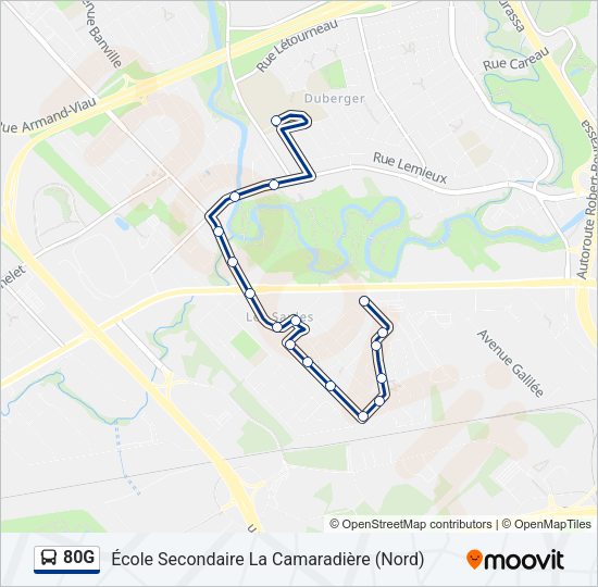 80G Bus Line Map