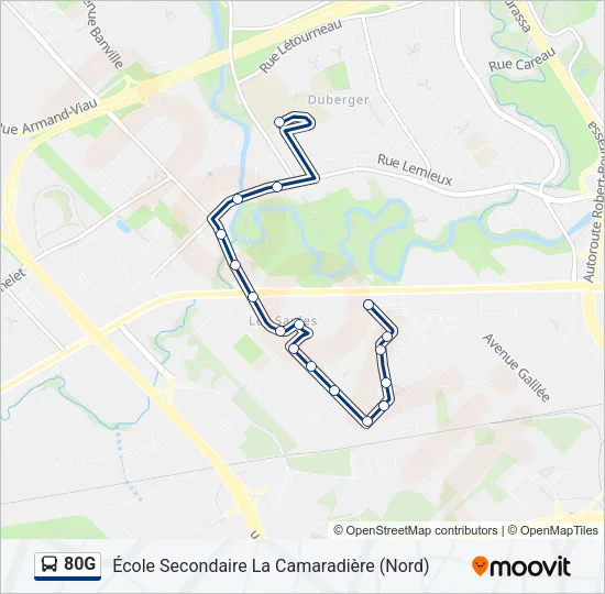 80G Bus Line Map