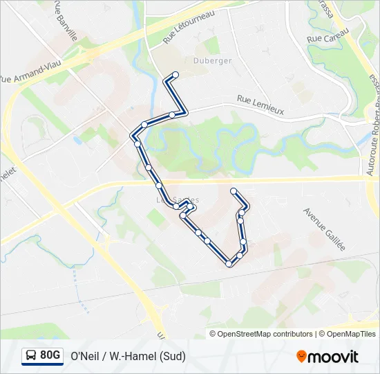 80G Bus Line Map