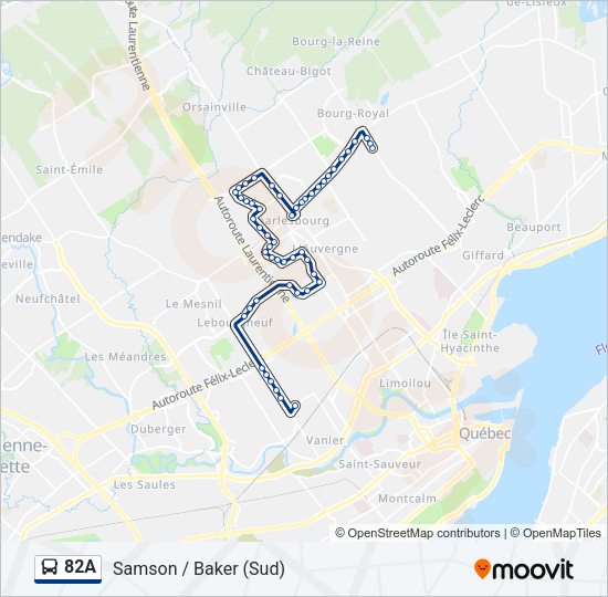 82A Bus Line Map
