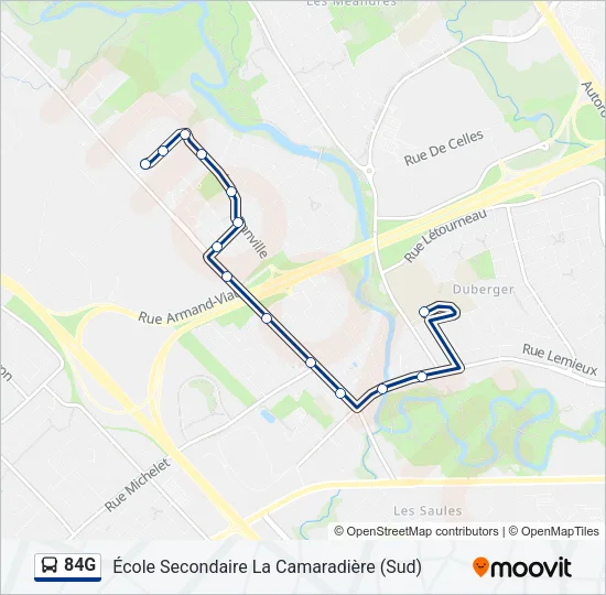 84G Bus Line Map