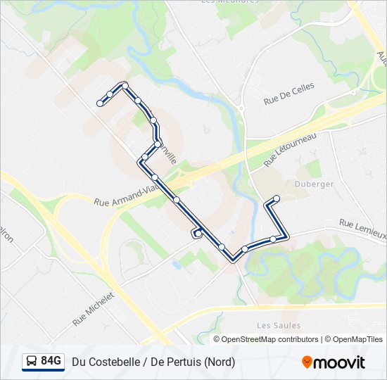 84G bus Line Map
