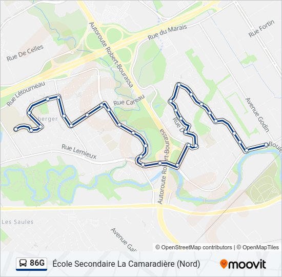 86G Bus Line Map